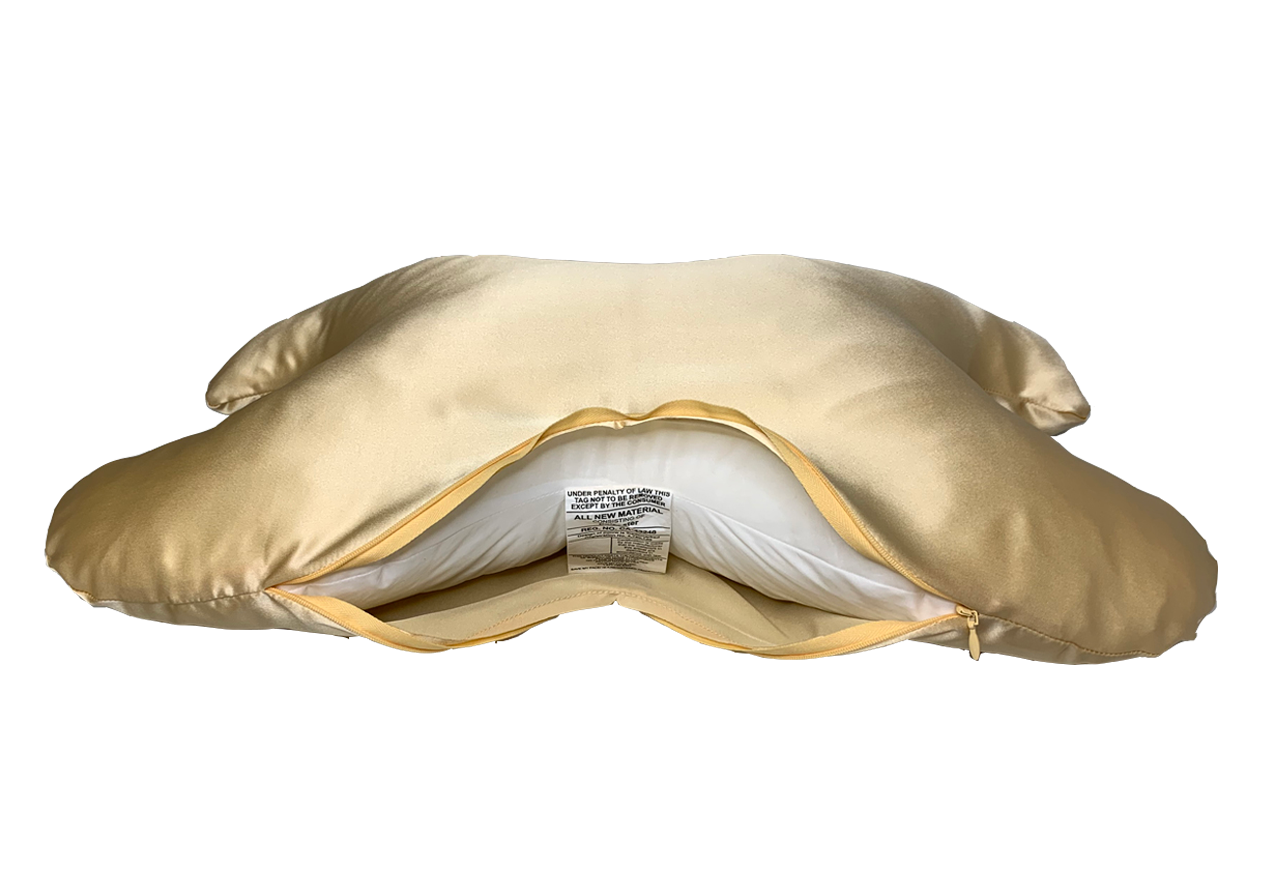 Le Grand Pillow 100% Naturseidengold mit abnehmbarem Etui