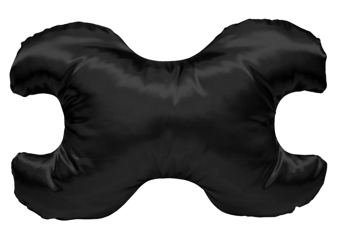 Le Grand Pillow Satin Black with removable case - SaveMyFace
